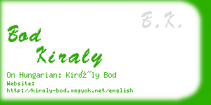 bod kiraly business card